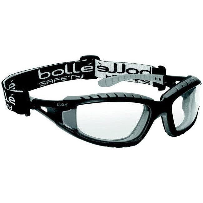 Bolle Tracker Safety Glasses with Black Frame and Clear Anti-Scratch and Anti-Fog Lenses 40085