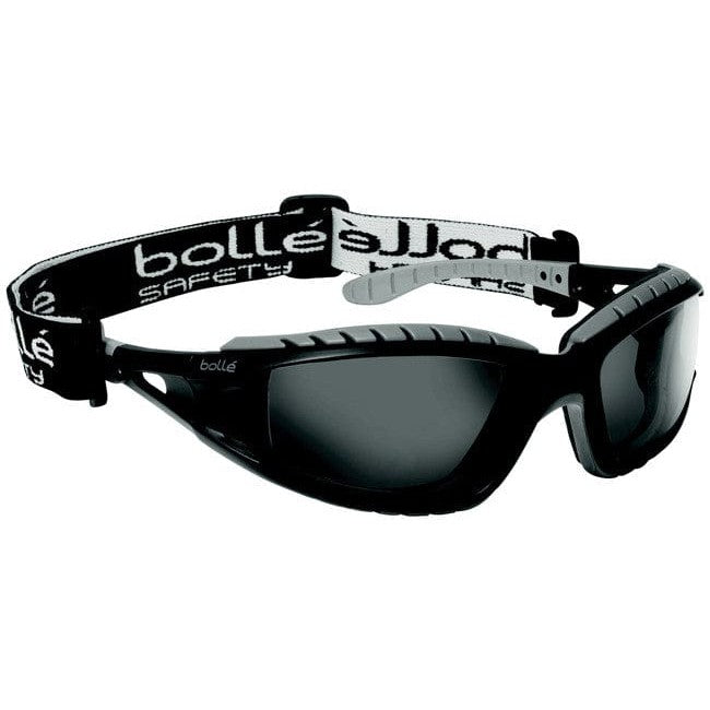 Bolle Tracker Safety Glasses with Black Frame and Smoke Anti-Scratch and Anti-Fog Lenses 40086