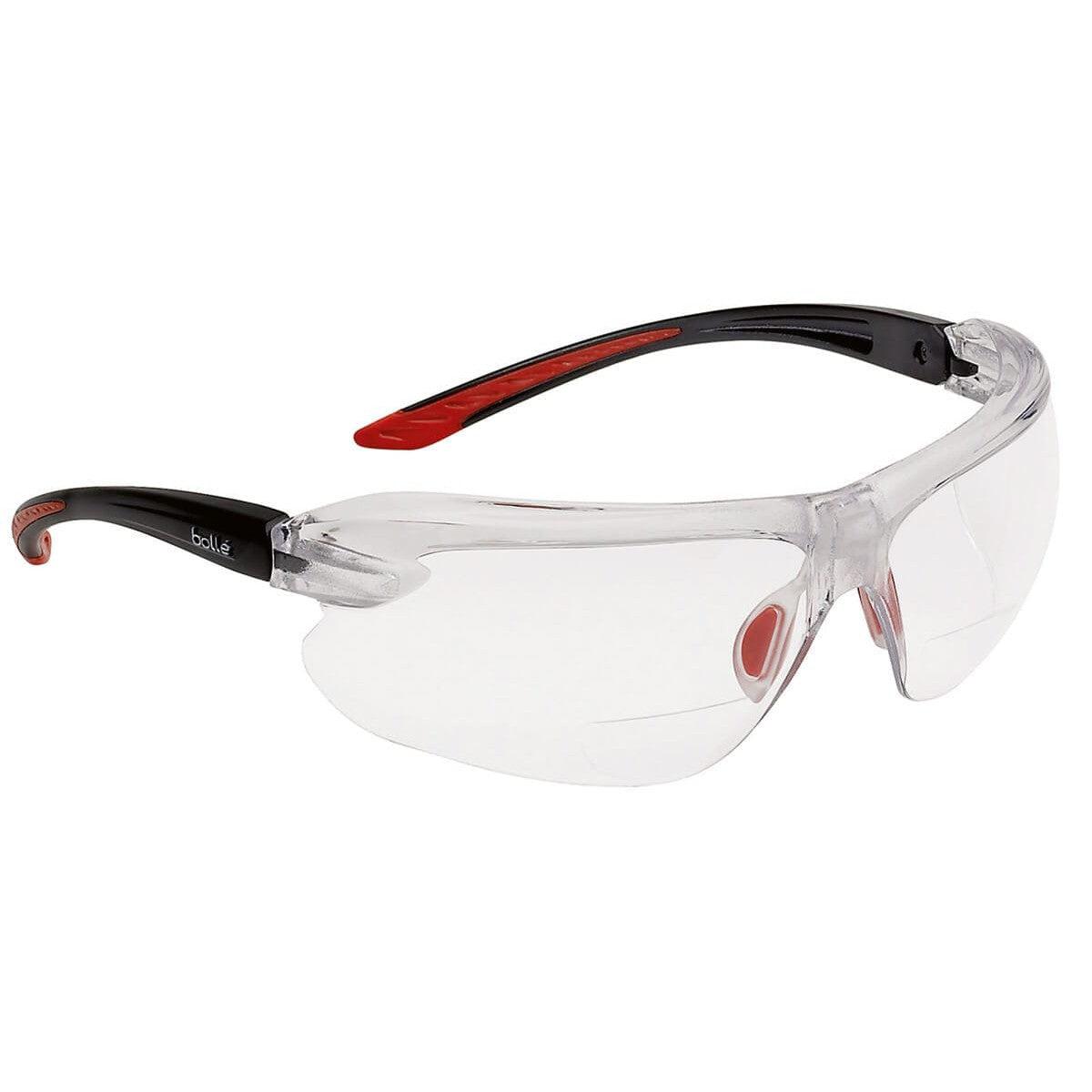 Bolle IRI-S Bifocal Safety Glasses with Black Temples and Clear Anti-Fog Lens Right Front Temple