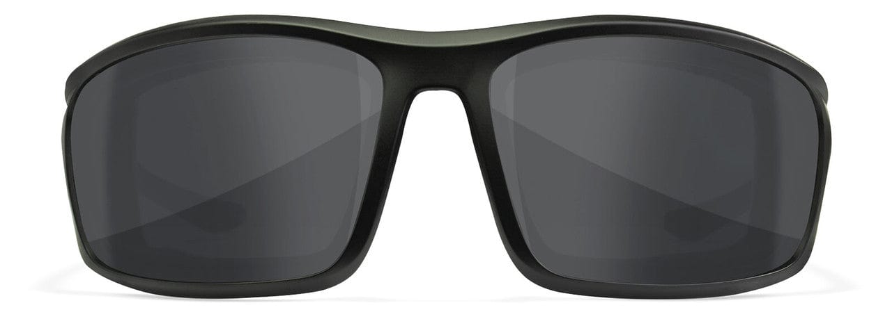 Wiley X Grid Safety Sunglasses with Black Frame and Grey Lens CCGRD01 - Front View