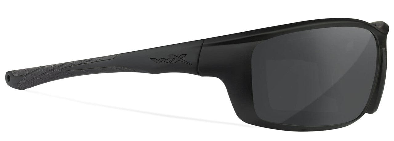 Wiley X Grid Safety Sunglasses with Black Frame and Grey Lens CCGRD01 - Right View