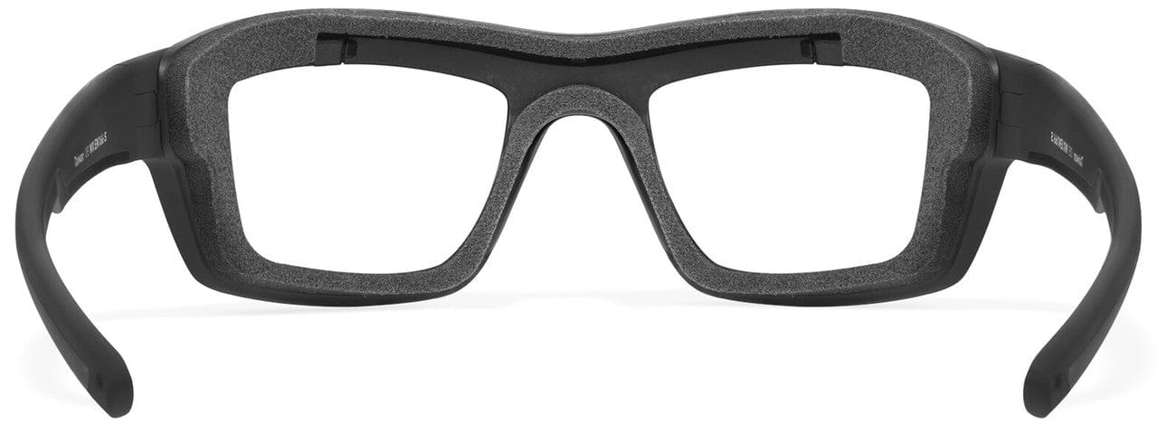 Wiley X Ozone Safety Glasses with Black Foam-Padded Frame and Clear Lens CCOZN03 - Back View