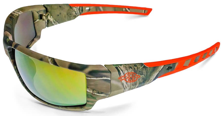 Crossfire 411432 Cumulus Safety Glasses - Camo Frame - Gold Mirror Lens