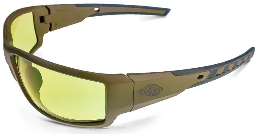 Crossfire Cumulus 41285 Safety Glasses with Tan SDE Frame and HD Yellow Lens