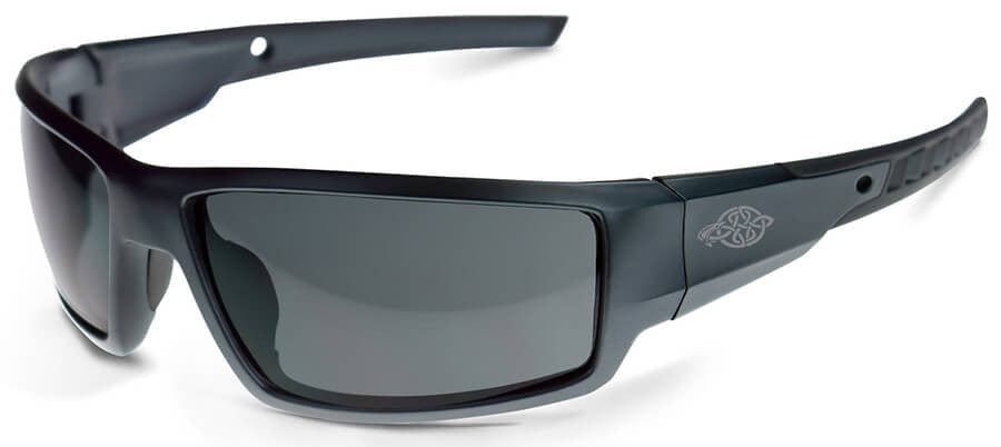 Crossfire Cumulus 41291 Safety Glasses with Aluminum Gray Frame and Smoke Lens