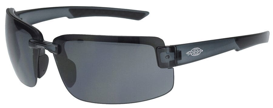 Crossfire ES6 Safety Glasses with Crystal Black Frame and Smoke Lens