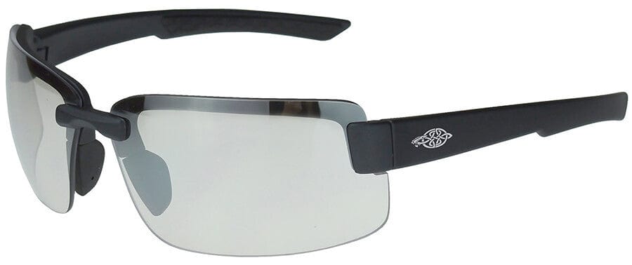 Crossfire ES6 Safety Glasses with Matte Black Frame and Indoor-Outdoor Lens