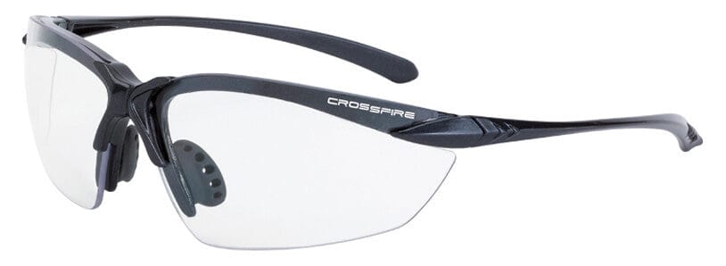 Crossfire Sniper Safety Glasses with Matte Black Frame and Clear Lens