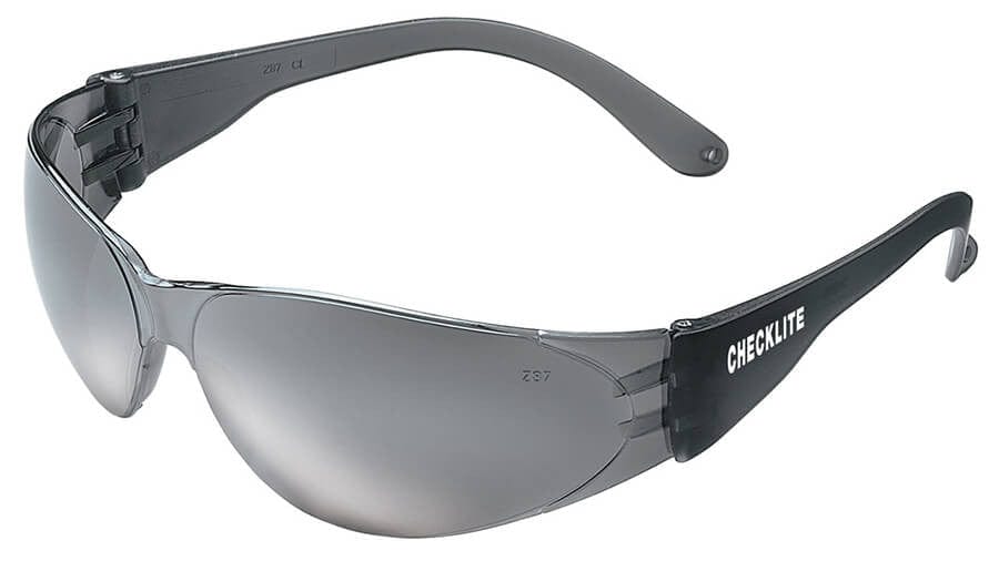 Crews Checklite Safety Glasses with Silver Mirror Lens