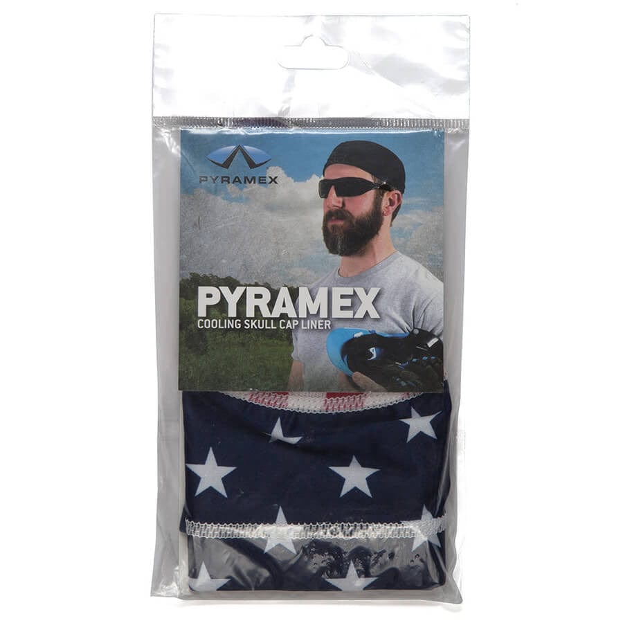 Pyramex Cooling Hard Hat Liner - Flag with Packaging