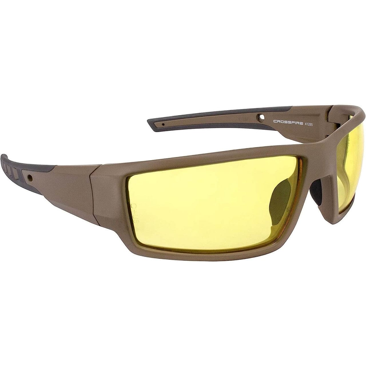 Crossfire 41285 Cumulus Safety Glasses - Tan Frame - Yellow Lens