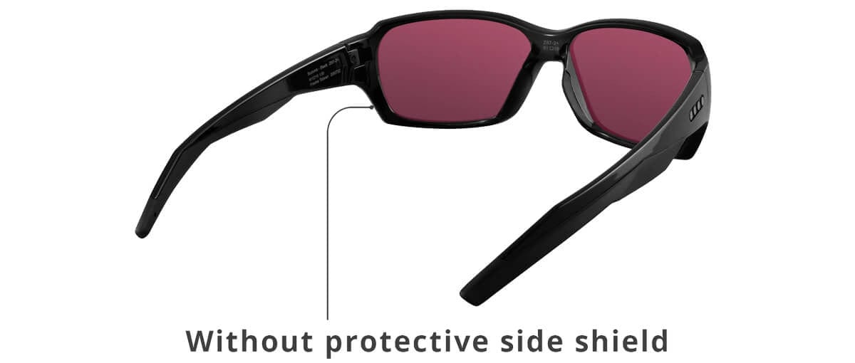 EnChroma Summit Color Blind Safety Glasses with Cx3 Outdoor Sun SP Lens Cx3-PT-SUM-BK-PL - Back View without Side Shields