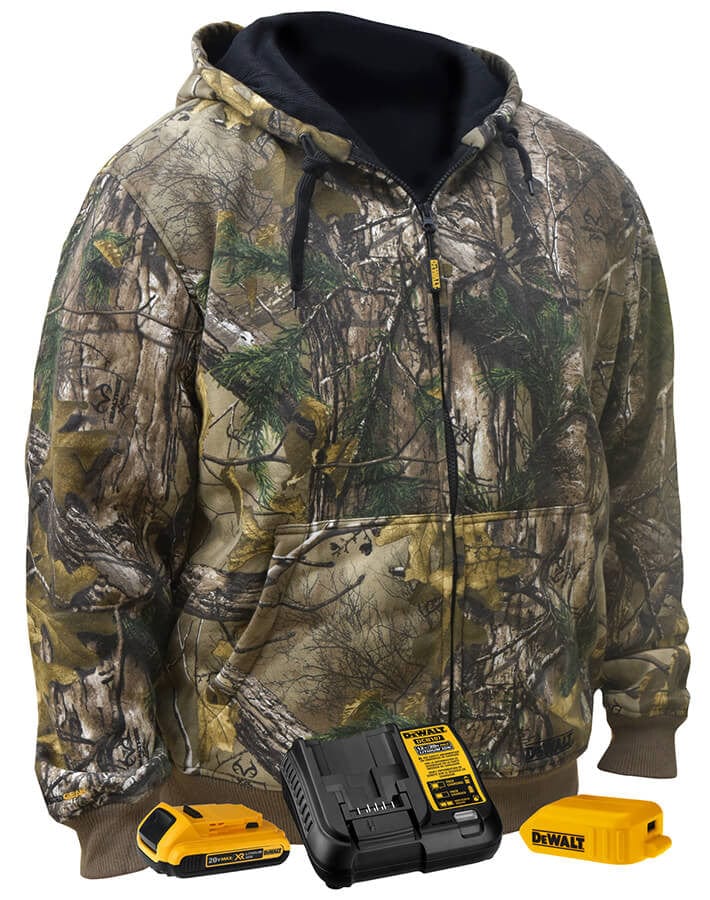 DeWalt Realtree Xtra Camouflage Heated Hoodie Sweatshirt DCHJ074D1