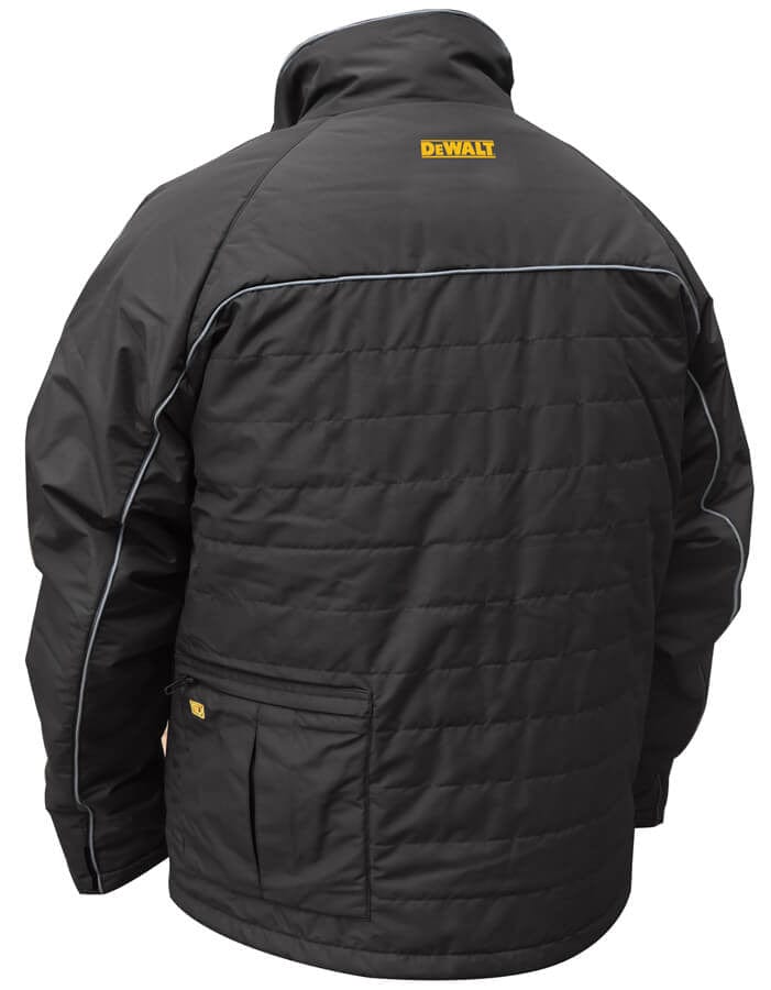 DEWALT DCHJ075D1 Unisex Heated Quilted Soft Shell Jacket With Battery & Charger Back View