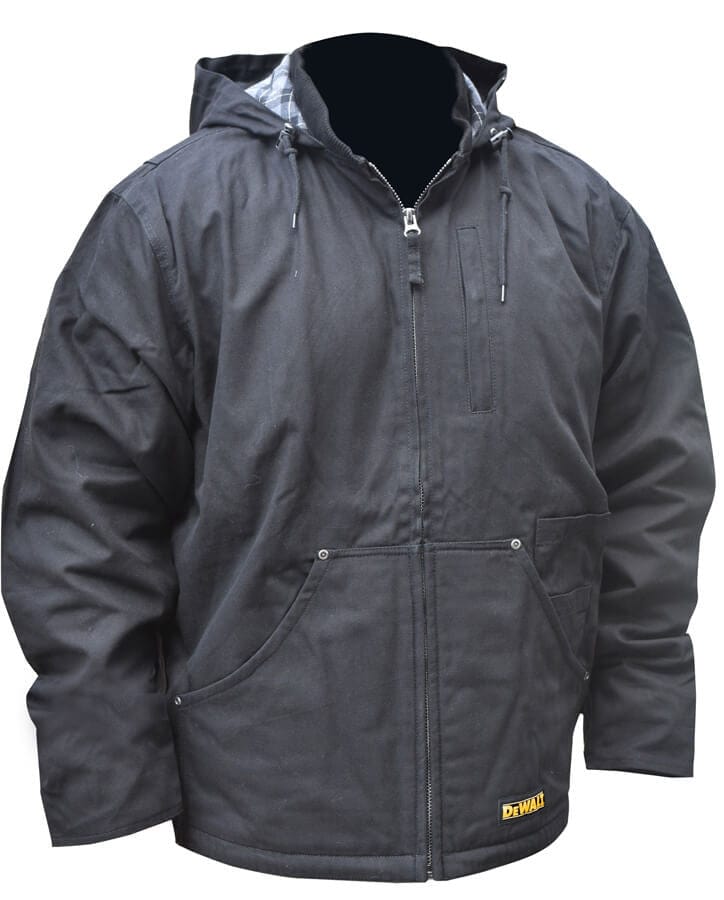DeWalt DCHJ076ABD1 Unisex Heated Heavy Duty Work Coat With Battery & Charger Front View