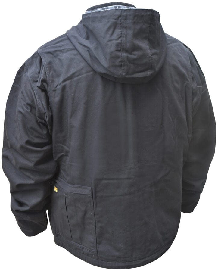 DeWalt DCHJ076ABD1 Unisex Heated Heavy Duty Work Coat With Battery & Charger Back View