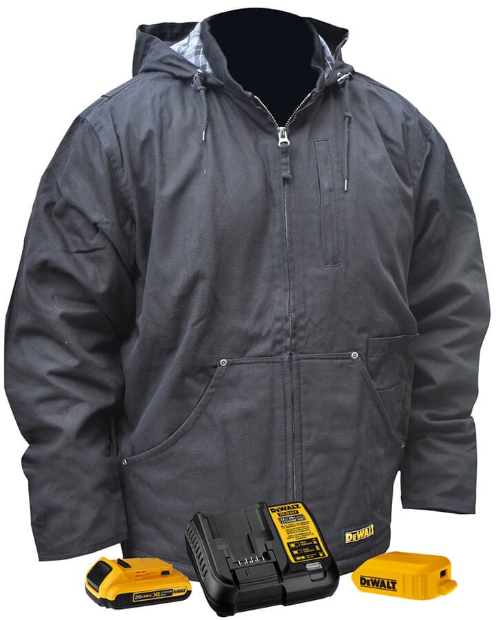 DeWalt DCHJ076ABD1 Unisex Heated Heavy Duty Work Coat With Battery & Charger