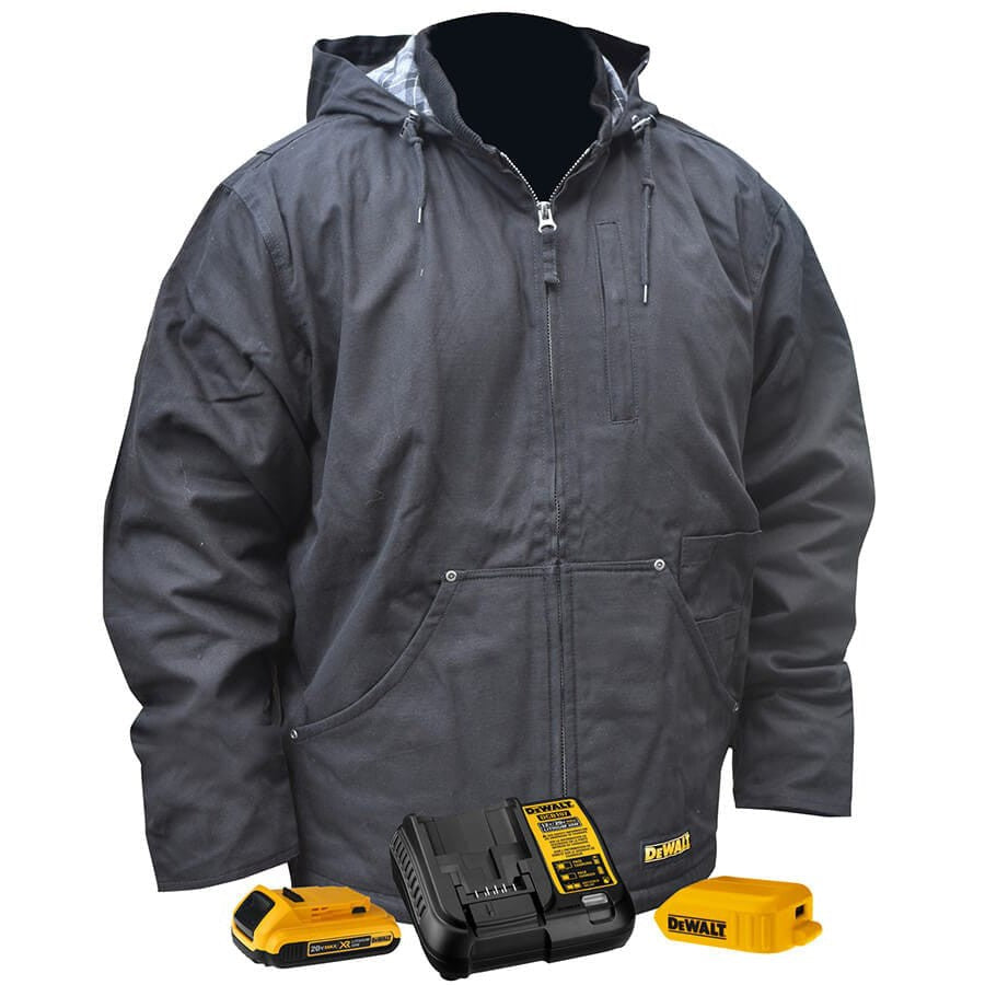 DeWalt DCHJ076ABD1 Unisex Heated Heavy Duty Work Coat With Battery & Charger