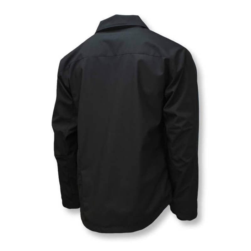 DEWALT Unisex Heated Structured Soft Shell Jacket Black With Battery & Charger - Back View