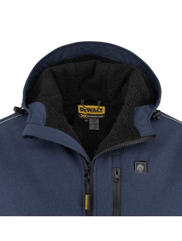 DEWALT Unisex Softshell Heated Navy Jacket With Battery & Charger DCHJ101D1 - Hood 2