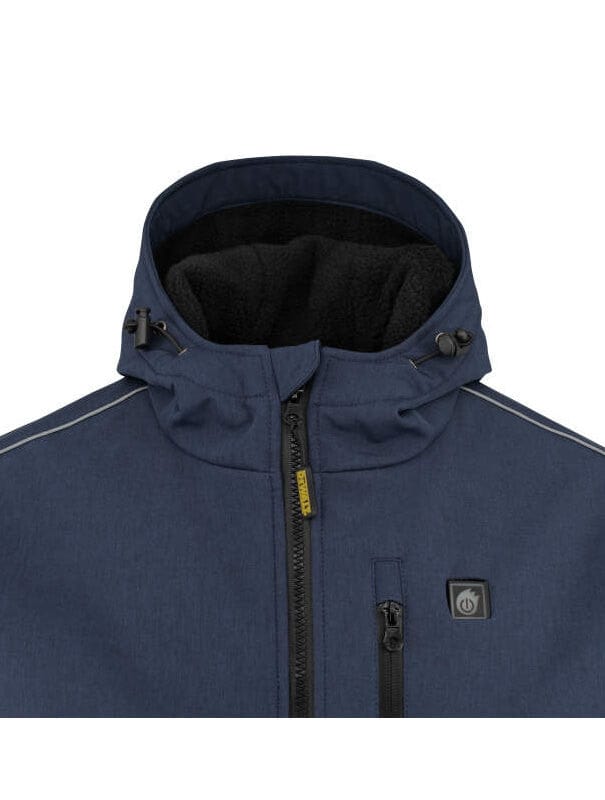 DEWALT Unisex Softshell Heated Navy Jacket With Battery & Charger DCHJ101D1 - Hood 1