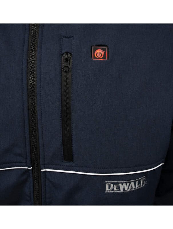 DEWALT Unisex Softshell Heated Navy Jacket With Battery & Charger DCHJ101D1 - Red Settings