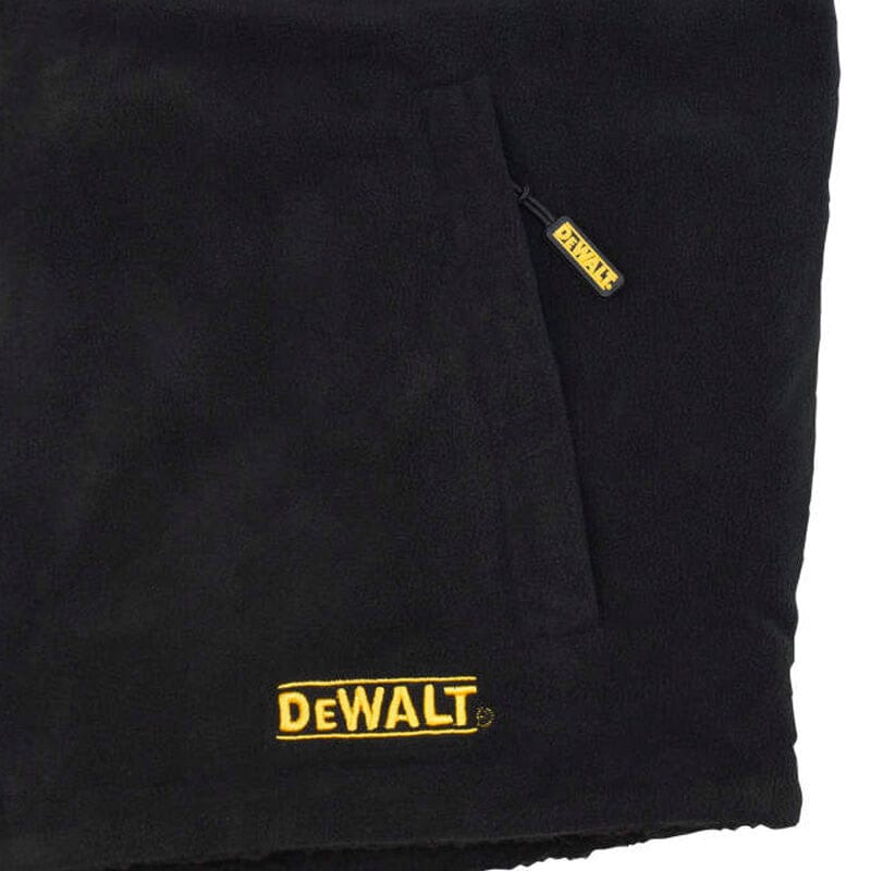 DEWALT Unisex Heated Reversible Fleece Heated Vest With Battery & Charger - Exterior Pocket Closeup