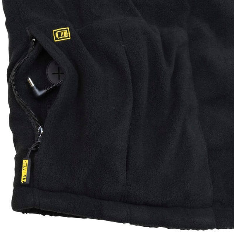 DEWALT Unisex Heated Reversible Fleece Heated Vest With Battery & Charger - Exterior Pocket Closeup 2