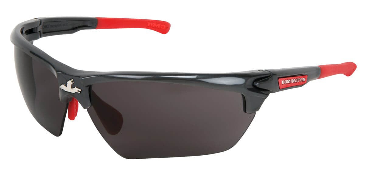 Crews Dominator 3 Safety Glasses with Gunmetal Colored Frame and Gray Anti-Fog Lens DM1312PF

