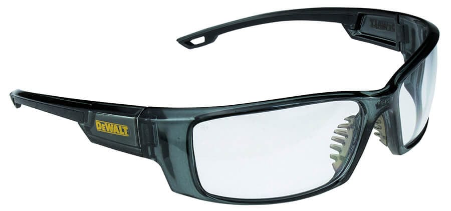 DeWalt Excavator Safety Glasses with Crystal Black Frame and Clear Lens