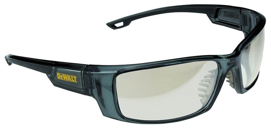 DeWalt Excavator Safety Glasses with Crystal Black Frame and Indoor-Outdoor Lens