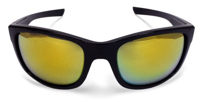 DeWalt Supervisor Safety Glasses with Black Frame and Yellow Mirror Lens - Front View