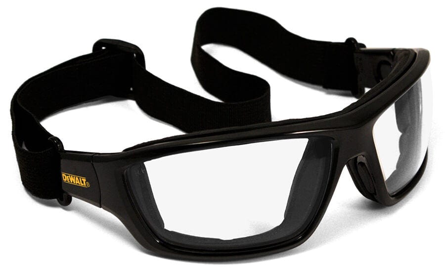 DeWalt Converter Safety Glasses/Goggles with Black Frame and Clear Anti-Fog Lens - With Goggle Strap DPG83-11