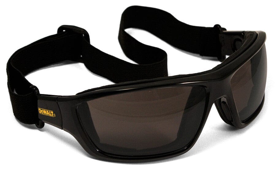 DeWalt Converter Safety Glasses/Goggles with Black Frame and Clear Anti-Fog Lens - With Goggle Strap DPG83-21