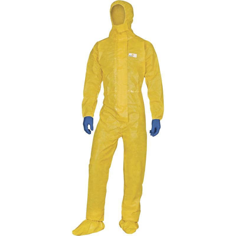 DeltaPlus Deltachem Coveralls With Taped Seams and Elastic Hood
