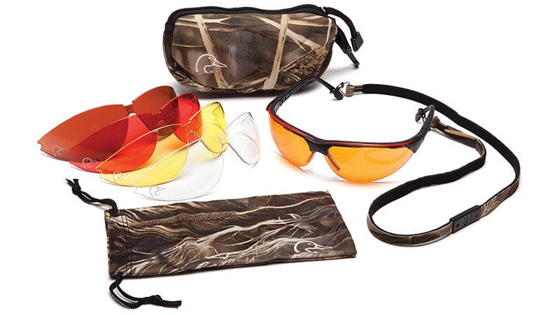 Ducks Unlimited Safety Glasses Kit with Five Lenses and Protective Camo Case DUCAB