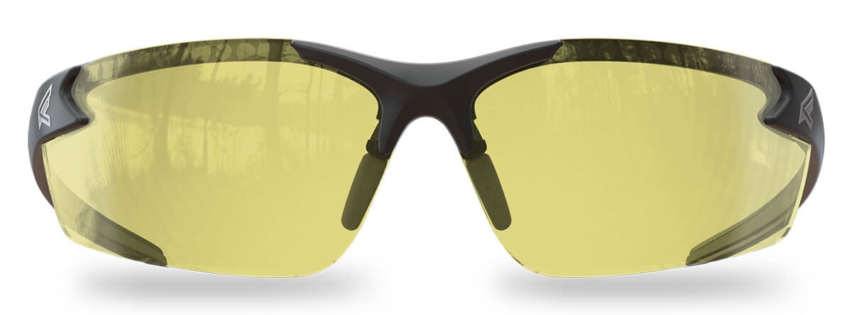 Edge Zorge G2 Safety Glasses with Black Frame and Yellow Lens DZ112-G2 - Front View