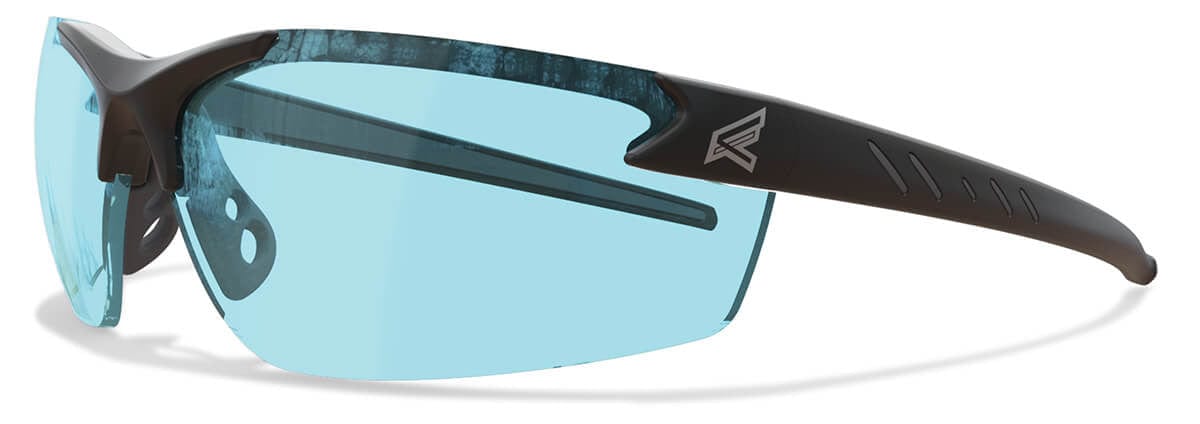 Edge Zorge G2 Safety Glasses with Black Frame and Light Blue Lens DZ113-G2