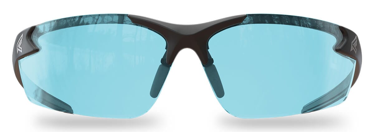 Edge Zorge G2 Safety Glasses with Black Frame and Light Blue Lens DZ113-G2 - Front View
