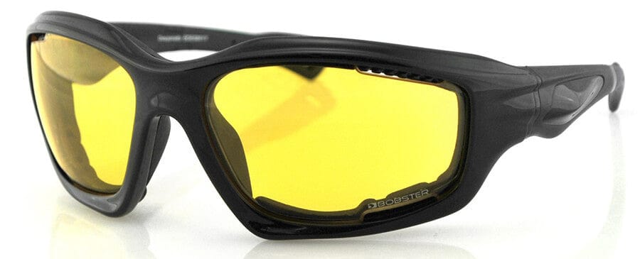 Bobster Desperado Sunglasses with Black Frame and Yellow Lenses