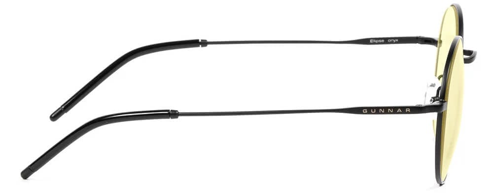 Gunnar Ellipse Computer Glasses with Onyx Frame and Amber Lens - Side