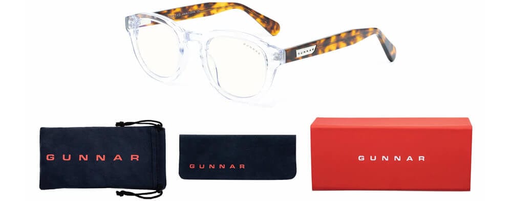 Gunnar Emery Computer Glasses with Crystal Tortoise Frame and Clear Lens - Accessories