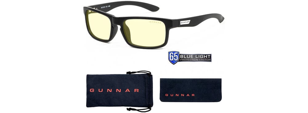Gunnar Enigma Computer Glasses with Onyx Frame and Amber Lens - Accessories