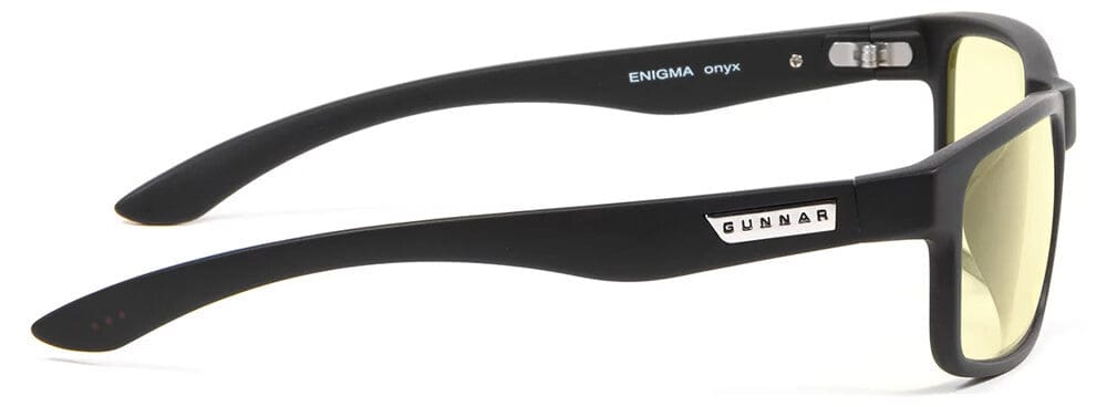 Gunnar Enigma Computer Glasses with Onyx Frame and Amber Lens - Side