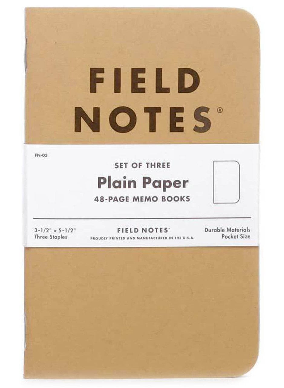 Field Notes Plain Paper 3-Pack FN-03