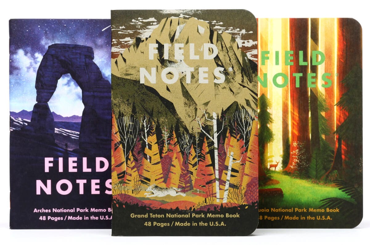 Field Notes National Parks 3-Pack, Grand Teton, Arches, Sequoia