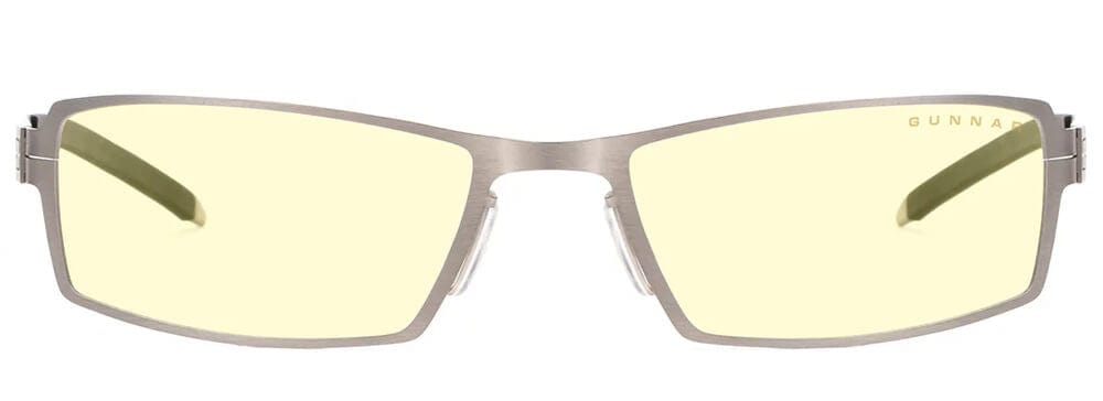Gunnar Sheadog Computer Glasses with Mercury Frame and Amber Lens - Front
