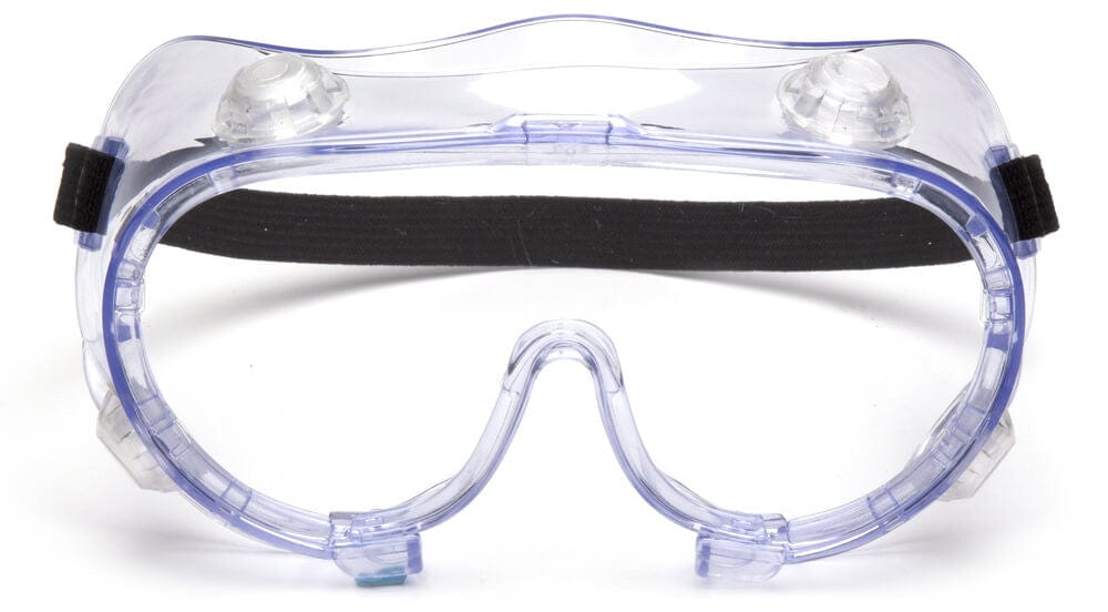 Pyramex G205T Indirect-Vent Splash Goggles with Clear Anti-Fog Lens - Front View