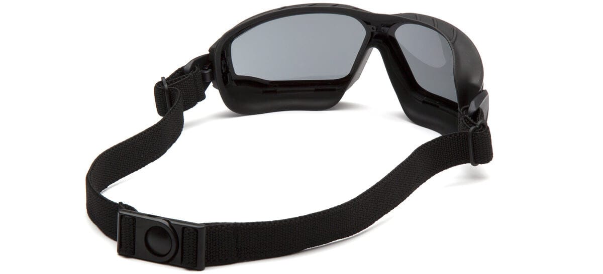 Pyramex Torser Safety Goggles with Black Frame and Gray H2MAX Anti-Fog Lens GB10020TM - Back View