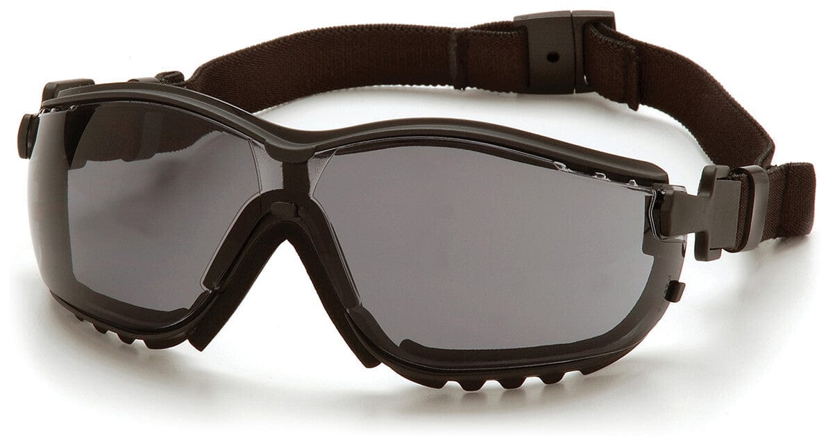 Pyramex V2G Safety Glasses/Goggles with Black Frame and Gray Anti-Fog Lens GB1820ST